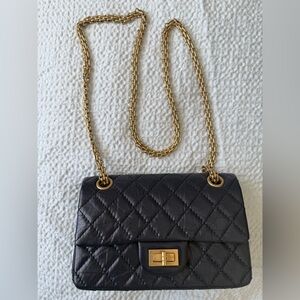 Authentic CHANEL Reissued Mini 2.55 Aged Calfskin